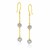 Two-Layer Crystal Ball Dangling Earrings in 14k Yellow Gold