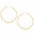 Diamond Cut Slender Extra Large Hoop Earrings in 14k Yellow Gold (2x45mm)