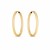 14k Yellow Gold Endless Oval Hoop Earrings(2x25mm)