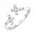 Toe Ring with Crosses in Sterling Silver with Cubic Zirconia