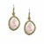 Venetian Glass Cameo and Peridot Earrings in 18K Yellow Gold & Sterling Silver
