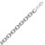 Rhodium Plated Rolo Chain Style Charm Bracelet in Sterling Silver
