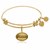 Expandable Yellow Tone Brass Bangle with U.S. Marines The Few The Proud Symbol