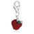 Apple Multi Tone Crystal Studded Charm in Sterling Silver