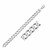 Classic Rhodium Plated Curb Bracelet in Sterling Silver (9.5mm)