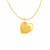 Two Layer Heart Pendant in 14k Yellow Gold