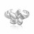 Fancy Flower Motif Cubic Zirconia Accented Toe Ring in Rhodium Finished Sterling Silver