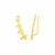 Climber Earrings with Crosses in 14k Yellow Gold
