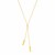 Lariat Necklace with Textured Bars in 10k Yellow Gold