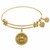 Expandable Yellow Tone Brass Bangle with Aunt Symbol
