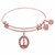 Expandable Pink Tone Brass Bangle with Lighthouse Beacon Of Hope Symbol