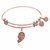Expandable Pink Tone Brass Bangle with Best Friends Symbol