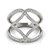Diamond Interlinked Band Style Ring in 14k White Gold (3/4 cttw)