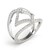 Diamond Interlinked Band Style Ring in 14k White Gold (3/4 cttw)