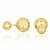 Faceted Bead Double Sided Earrings in 14k Yellow Gold