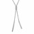Lariat Necklace with Polished Bar Drops in Sterling Silver