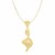 Diamond Cut and Mesh Spiral Pendant in 14k Yellow Gold