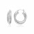Multi-Textured Interlaced Round Hoop Earrings in Sterling Silver