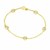 Coil Wrapped Ball Station Chain Bracelet in 14k Two-Tone Gold