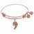 Expandable Pink Tone Brass Bangle with Inseparable Sisters Symbol