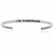 Stainless Steel I'm Passionate Cuff Bracelet