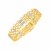 14k Two Tone Gold High Polish Diamond Panther Bracelet  (12.00 mm)