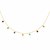 Multi-Colored Stone Charm Chain Necklace in 14k Yellow Gold
