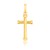 Rounded End Cross Pendant in 14k Yellow Gold