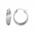 Three-Part Textured Hoop Earrings in Sterling Silver