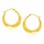 Rope Texture Graduated Hoop Earrings in 10K Yellow Gold