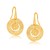Textured Weave Round Disc Earrings in 14k Yellow Gold