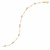 14k Two-Tone Yellow and White Gold Heart and Chain Bracelet
