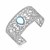 Blue Topaz and Blue Sappire Accented Byzantine Style Cuff in Sterling Silver