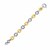 Textured Oval Rolo Link Bracelet in 18k Yellow Gold and Sterling Silver