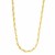 Fancy Textured Oval Link Necklace in 14k Yellow Gold