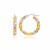 Spiral Look Hoop Earrings in 14k Tri-Color Gold