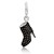 Boot Black Enameled Charm in Sterling Silver