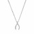 Sterling Silver Wishbone Pendant with Diamonds