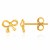 14k Yellow Gold Bow Style Post Earrings