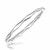 Twisted Motif Bangle in Rhodium Plated Sterling Silver