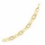 Popcorn Trim Diamond Cut Oval Link Bracelet in 14k Two-Tone Gold
