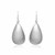 Diamond Dust Teardrop Shape Drop Earrings in Sterling Silver