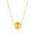 14k Yellow Gold Necklace with Faceted Ball Pendant