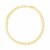 14k Yellow Gold High Polish Textured Puffed Oval Link Bracelet  (3.80 mm)