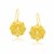 Mesh Spin Wheel Design Earrings in 14k Yellow Gold