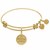 Expandable Yellow Tone Brass Bangle with Brides Maid Symbol