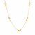 14k Yellow Gold Double Ring and Cable Chain Necklace