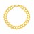 Solid Curb Bracelet in 14k Yellow Gold  (10.00 mm)