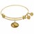 Expandable Yellow Tone Brass Bangle with Singer Symbol