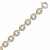 Cable Style Link Chain Rhodium Plated Bracelet in 18K Yellow Gold and Sterling Silver